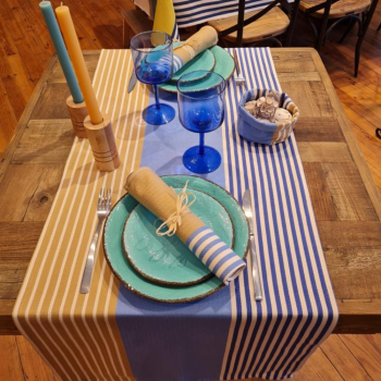 Chemin de table Elaia Bleu 2