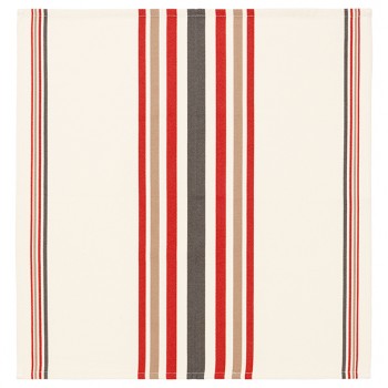 Serviette de table coton bio Mante Havane/Rouille