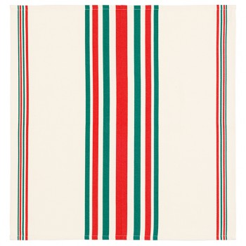 Serviette de table coton bio Mante Rouge/Vert