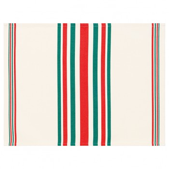 Set de table coton bio Mante Rouge/Vert