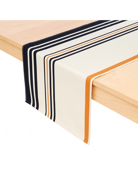 Chemin de table coton bio - tissage chevron