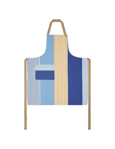 Adjustable organic cotton apron Elaia Bleu