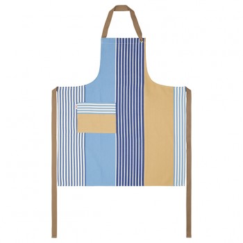 Tablier ajustable coton bio Elaia Bleu 2
