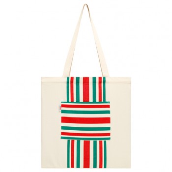 Bolso tote bask, Mante rouge/vert