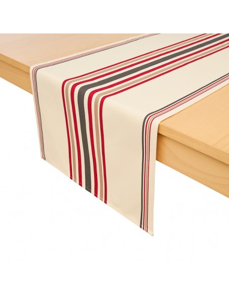 Chemin de table, jeté de table Mante havane/Rouille