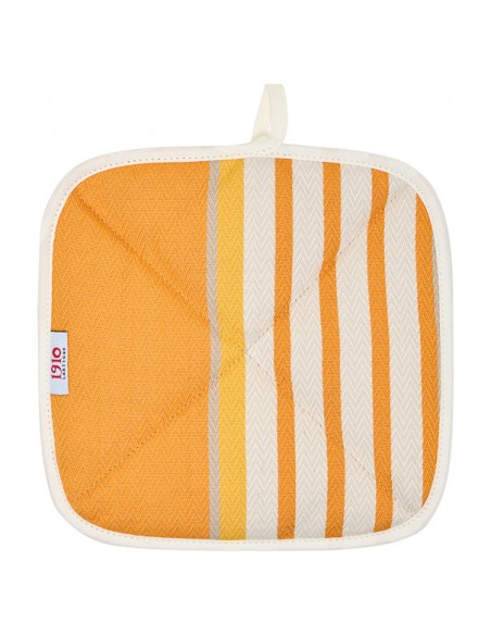 Manique carré coton bio - tissage chevron