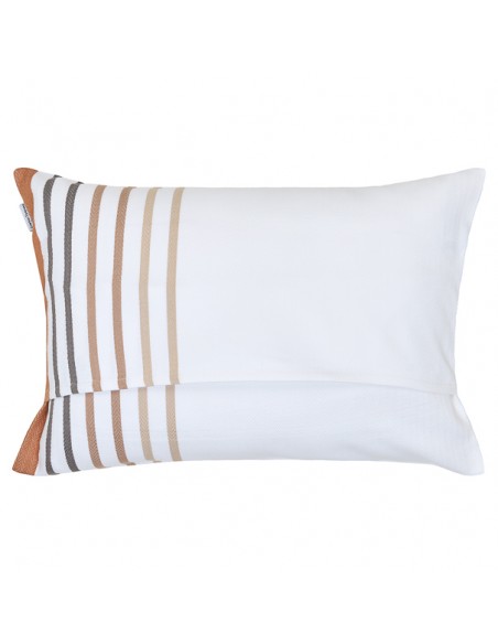 Coussin rectangulaire coton bio chevron déhoussable