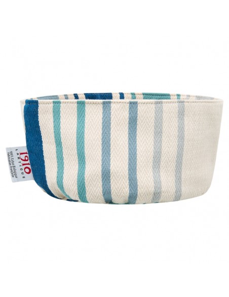 Cesta redonda de pan de algodon Xana Bleu