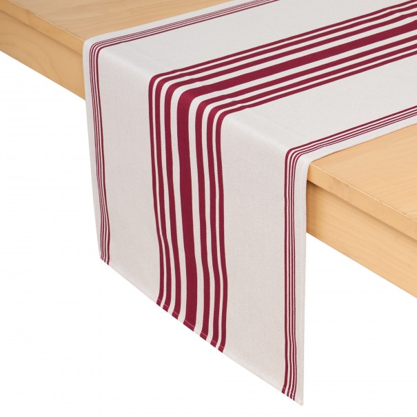 Cotton table runner Marra Raisin