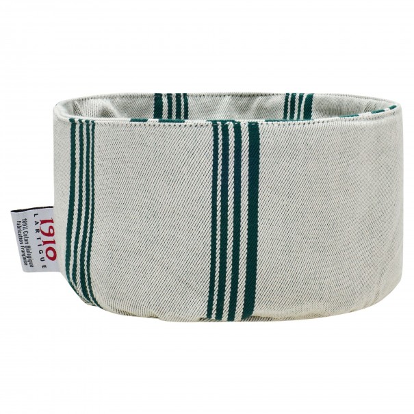 Cesta redonda de pan de algodón Marra Vert