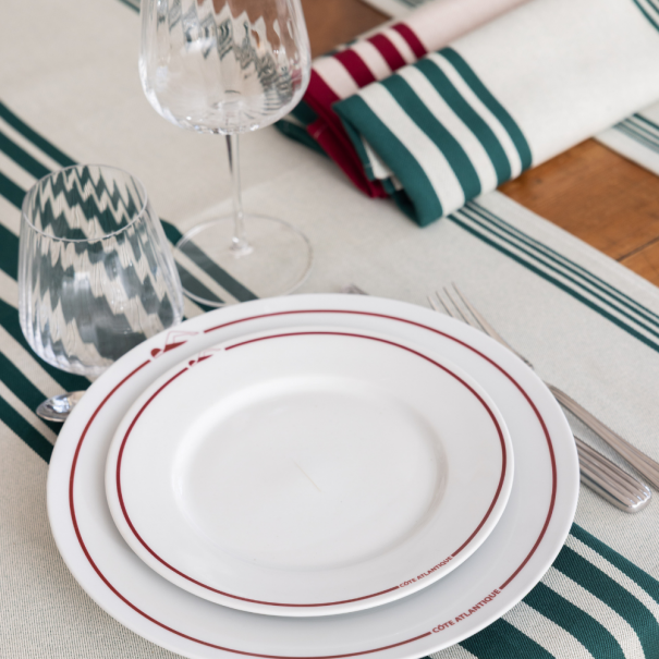 Cotton tablecloth Marra Vert