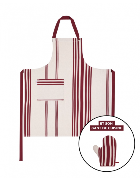 Delantal y manopla de cocina