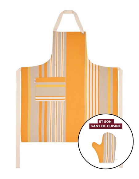 Kitchen Apron & Oven Mitt