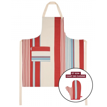 Delantal y manopla de cocina
