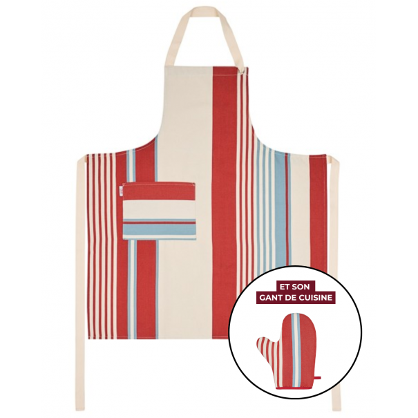 Delantal y manopla de cocina
