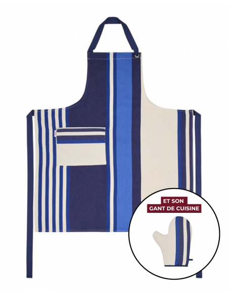 Delantal y manopla de cocina