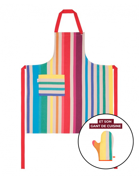 Delantal y manopla de cocina