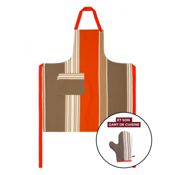 Kitchen Apron & Oven Mitt