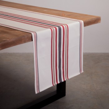 Chemin de table, jeté de table Mante havane/Rouille 2